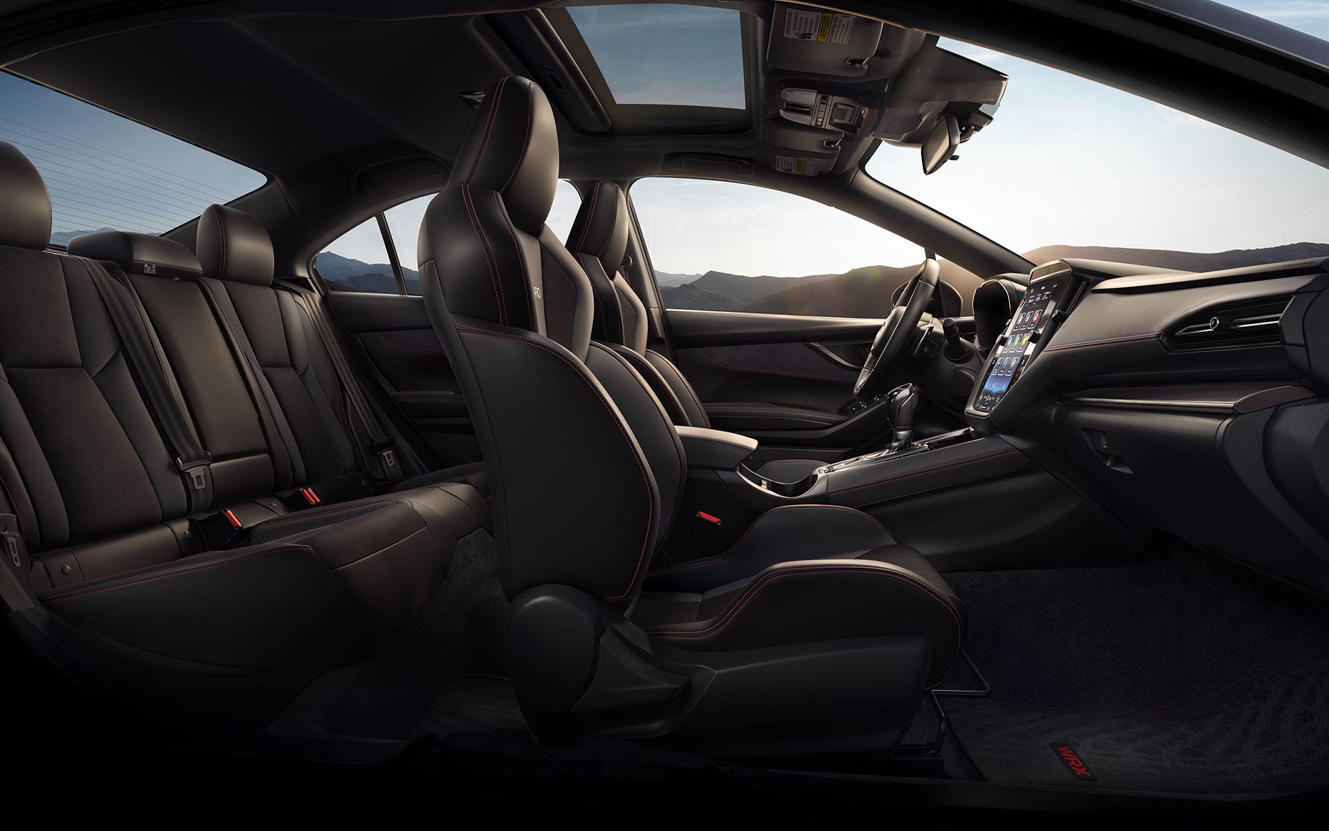 A side view of the Recaro performance front seats in the 2022 Subaru WRX